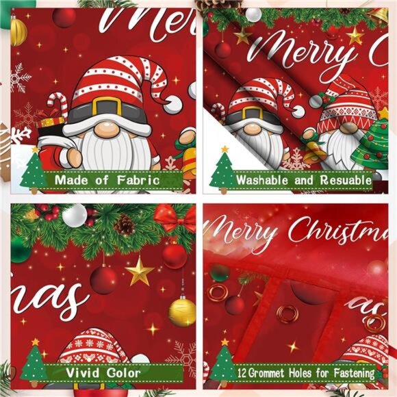 7 x 16 ft Christmas Garage Door Cover, 2025 Holiday Decorations for Double - Picture 2 of 7